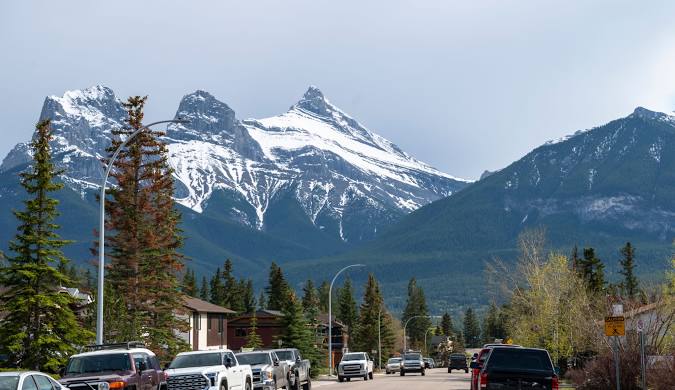 Mountains, Canmore, beautiful, snow dust