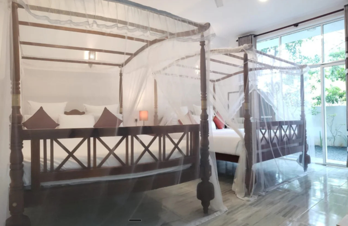 Beds to a beautiful site